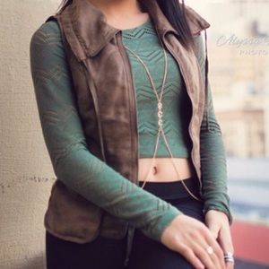 Green long sleeve top